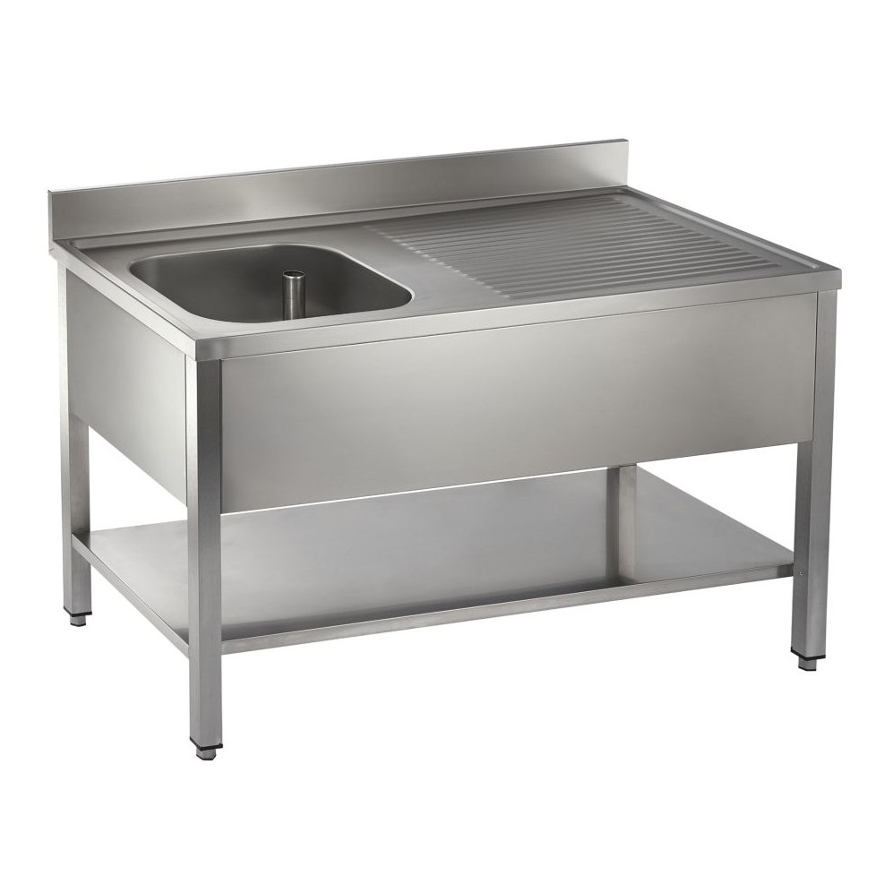 1500mm Single Bowl Single Drainer Catering Sink On Frame