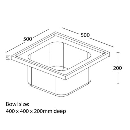 Single Bowl Sink Suitable for Hospitals