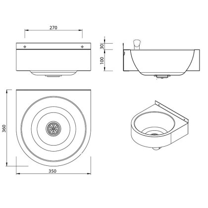 Round Wash Basin