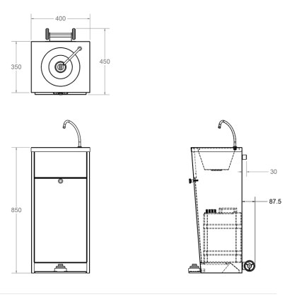 Portable Wash Basin - Foot Pump Operated