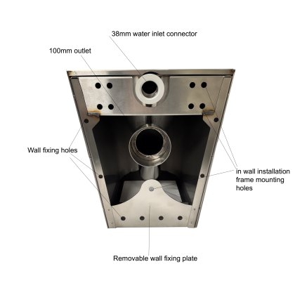 Back To Wall Stainless Steel Toilet With Seat Pads