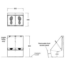 Wudu Foot Wash Troughs - Single Wudu Foot Wash Troughs - Single