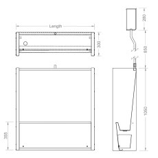 Floor Standing Slab Urinal