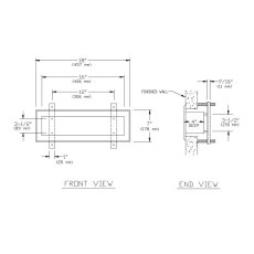 Anti-Ligature Recessed Shelf