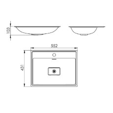 Icon Inset Polished Hand Washbasin