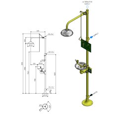 Frost Resistant Combined Emergency Shower & Eye Wash Unit