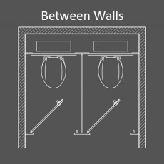 Toilet Cubicles in a Box - Between Walls