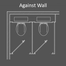 Toilet Cubicles in a Box - Against Walls