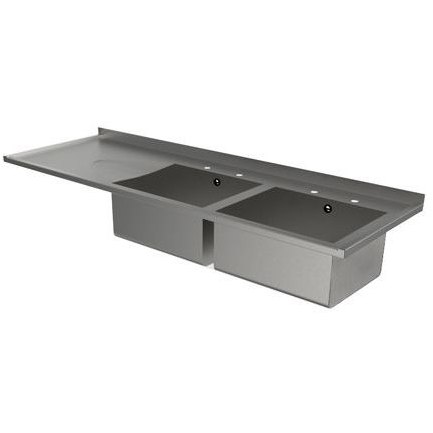 DBSD Double Single Drainer Catering Sink Tops DBSD Double Single Drainer Catering Sink Tops