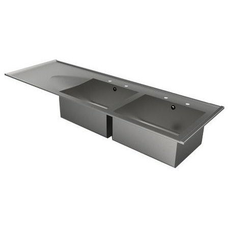 Inset Double Bowl Single Drainer Catering Sink Top Inset Double Bowl Single Drainer Catering Sink Top