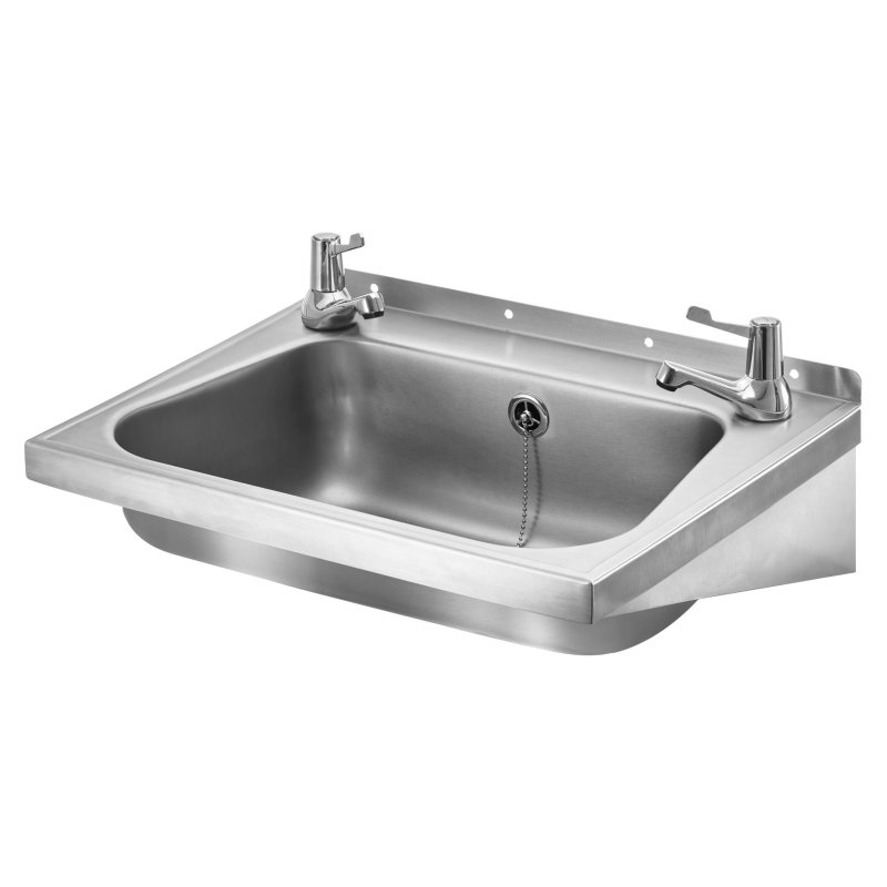 Stainless Steel Wash Hand Basin With Lever Taps Stainless Steel Wash Hand Basin With Lever Taps