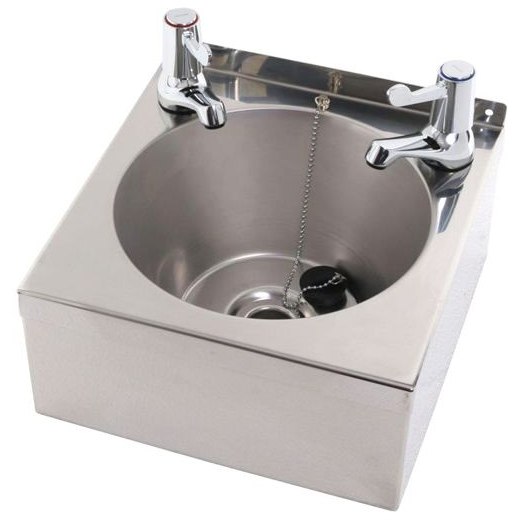 Stainless Steel Mini Wash Basin With Lever Taps Stainless Steel Mini Wash Basin With Lever Taps