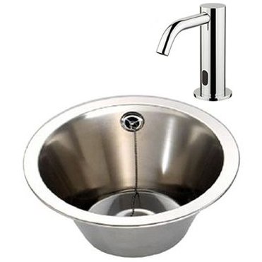 Stainless Steel Inset Wash Bowl With Sensor Taps Stainless Steel Inset Wash Bowl With Sensor Taps