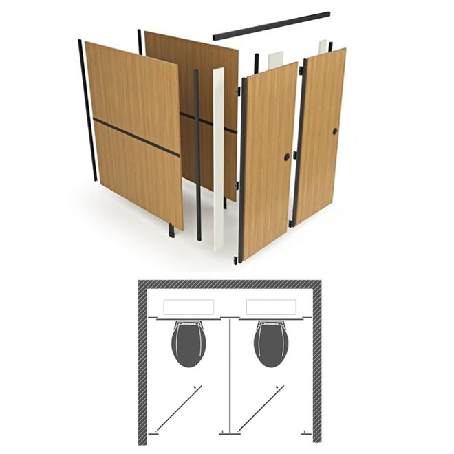 Toilet Cubicles in a Box - Between Walls Toilet Cubicles in a Box - Between Walls