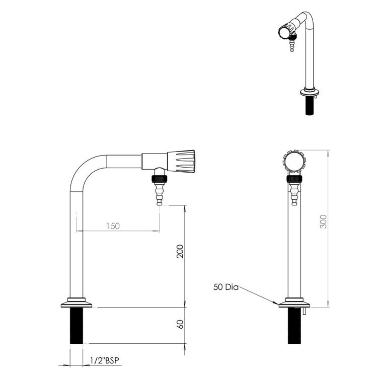 Wras Approved Pillar Laboratory Tap