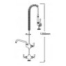 Catering Pre Rinse Spray Unit With Pot Filler - Single Tap Hole Catering Pre Rinse Spray Unit With Pot Filler - Single Tap Hole
