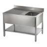 Catering Single Bowl Single Drainer On Frame 1200mm Catering Single Bowl Single Drainer On Frame 1200mm