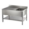 Catering Single Bowl Single Drainer On Frame 1500mm Catering Single Bowl Single Drainer On Frame 1500mm